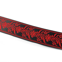 红色花朵提花织带 中国风织带